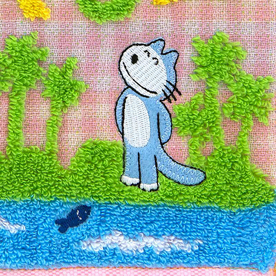 タオルハンカチ 11ぴきのねこ パラダイス：本・絵本：百町森