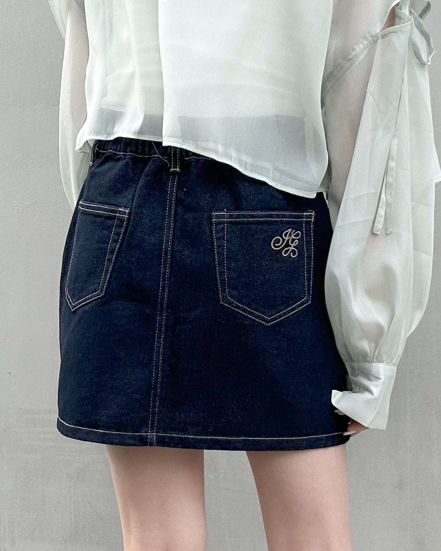 ポケット刺しゅうデニムマイクロミニスカート｜INGNI(イング) 公式通販