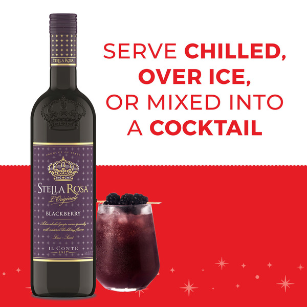 Stella Rosa Blackberry Semi-Sweet Red Wine 750 ml Same-Day