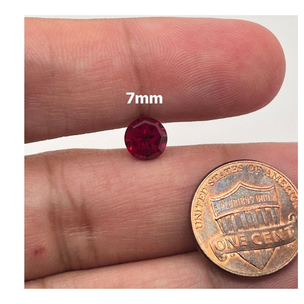 Synthetic Texas Star Cut Swiss Rough Corundum Ruby Precision Cut