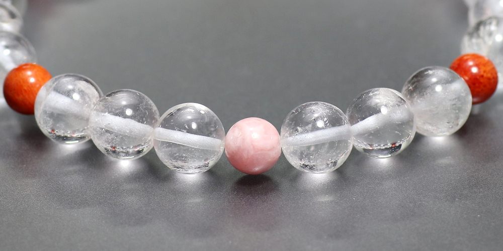 未年（ひつじ）生まれ干支守護石＋ヒマラヤ水晶ブレスレット（約8mm玉