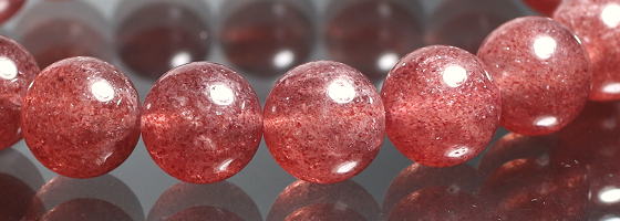 高品質]ピンクマイカインクォーツブレスレット/モスコバイト（約12mm玉