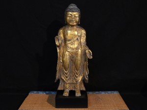 中国明朝青銅布達銅鎏金仏像骨董古美術アンティーク江戸仏像？！
