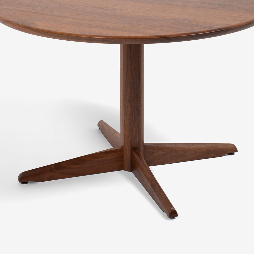 ダイニングテーブル「フォルム」円形 ウォールナット材 塗装2タイプ 全