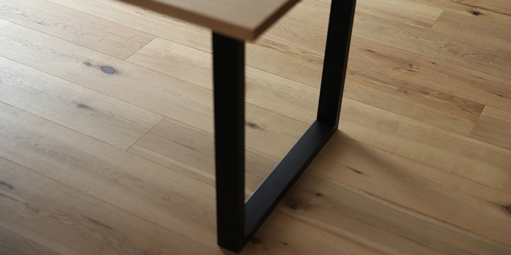 ダイニングテーブル「グラム」幅150cm ホワイトオーク材【受注生産品