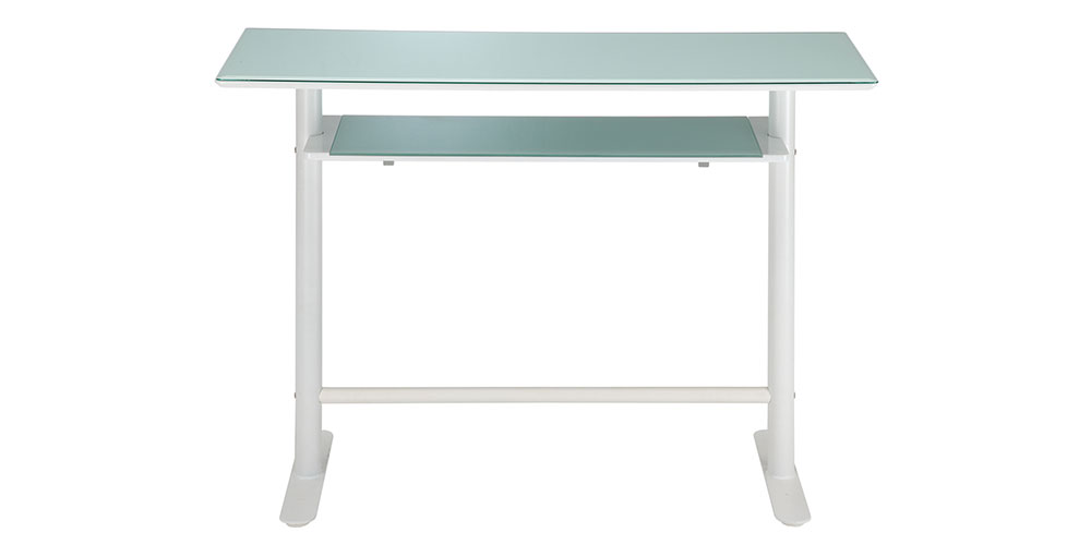 カウンターテーブル「ロイス GCT-2511」ホワイト ガラス天板 | 【公式