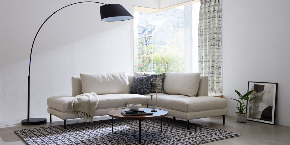 カウチソファ 2点セット「L/S 67（エルエス67）」カウチ背無し（向って