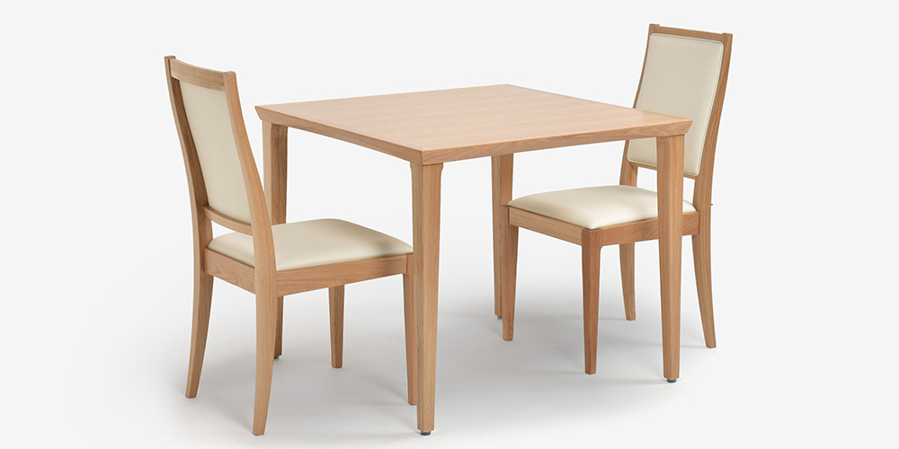 秋田木工 ダイニングセット テーブル「N-T005」正方形 幅85cm+チェア