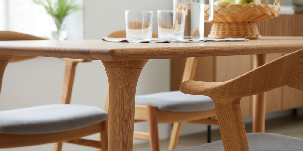 ダイニングテーブル「フィルプラス」長方形4本脚タイプ 4サイズ エッジ