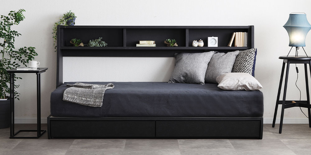 デイベッド「THERASIA -テラシア- 」シングルサイズ BK(ブラック)色
