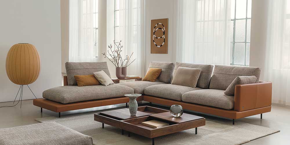 ROLF BENZ（ロルフベンツ）カウチソファ 2点セット「RB60 SINA」向って