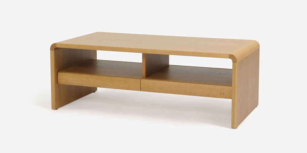 浜本工芸 センターテーブル「T-1104」幅110cm ナラ材 ナチュラル色［No