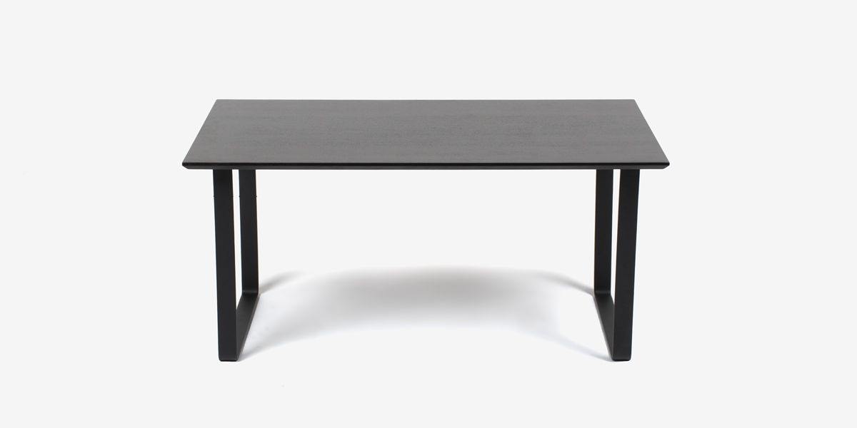 ダイニングテーブル「フィル3」天板角型 金属脚シルバー脚 レッド