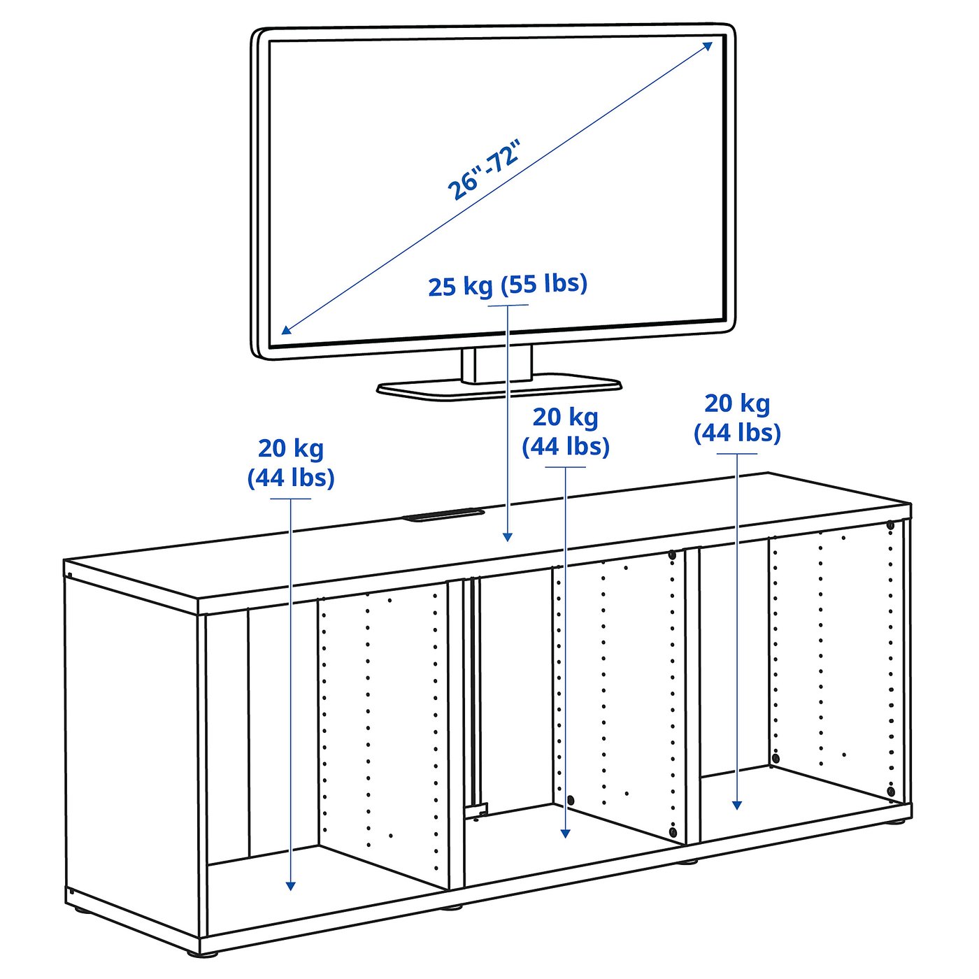 BESTÅ ベストー テレビ台, ホワイト, 180x40x64 cm - IKEA