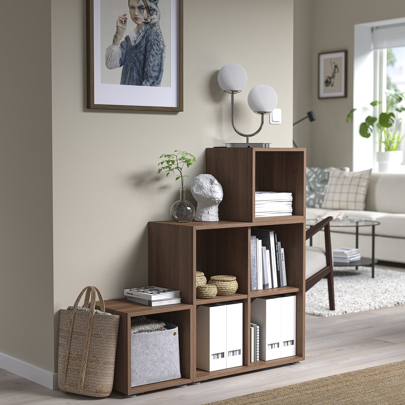 EKET エーケト キャビネットコンビネーション 足付き, ウォールナット