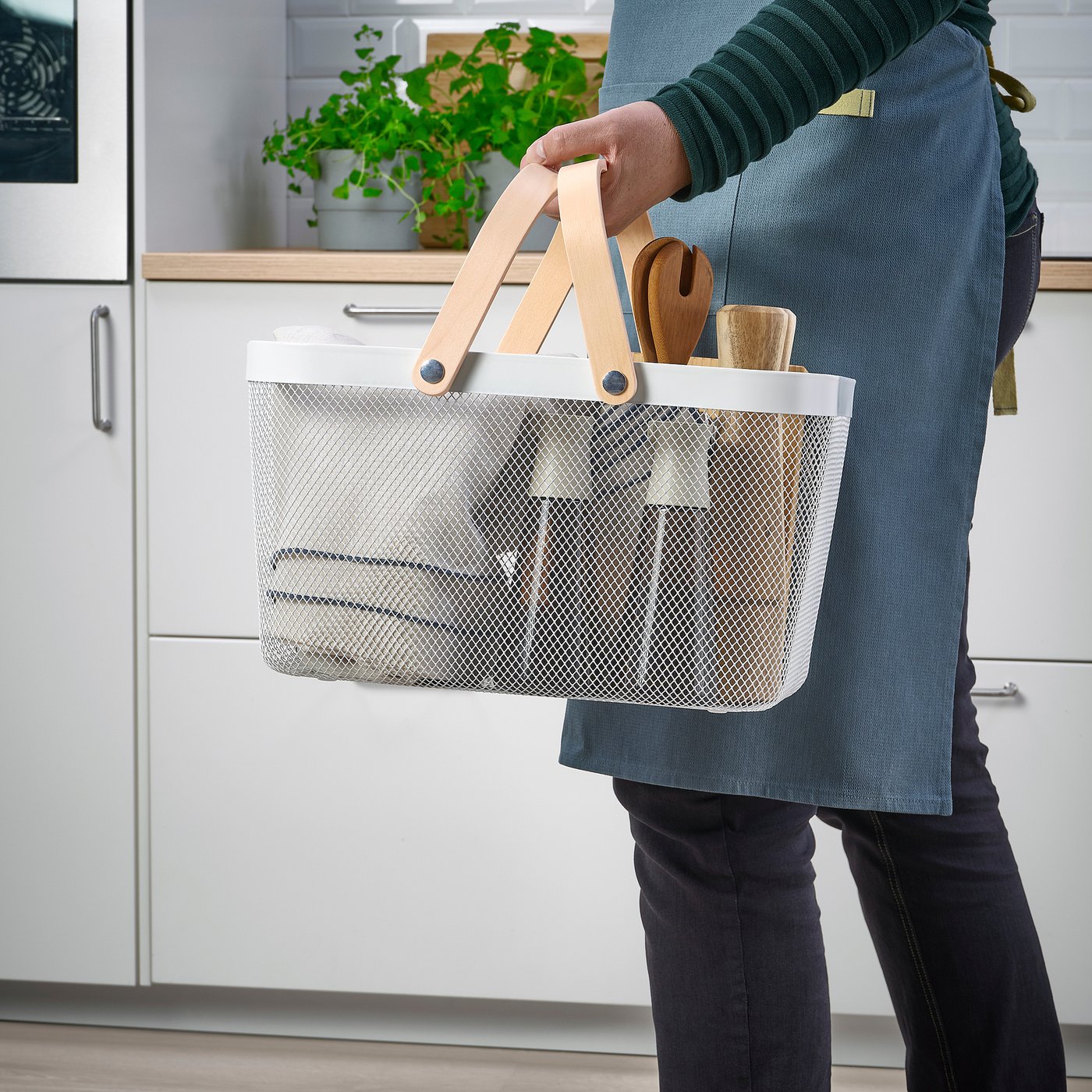 RISATORP リーサトルプ バスケット, ホワイト, 27x42x23 cm - IKEA