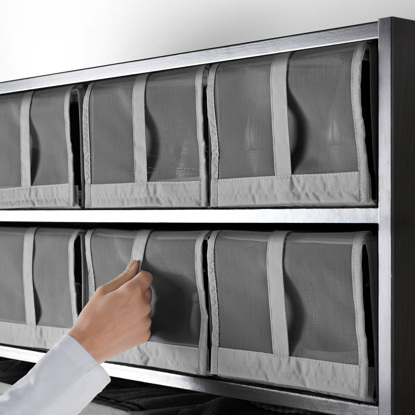 SKUBB スクッブ シューズボックス, ダークグレー, 22x34x16 cm - IKEA