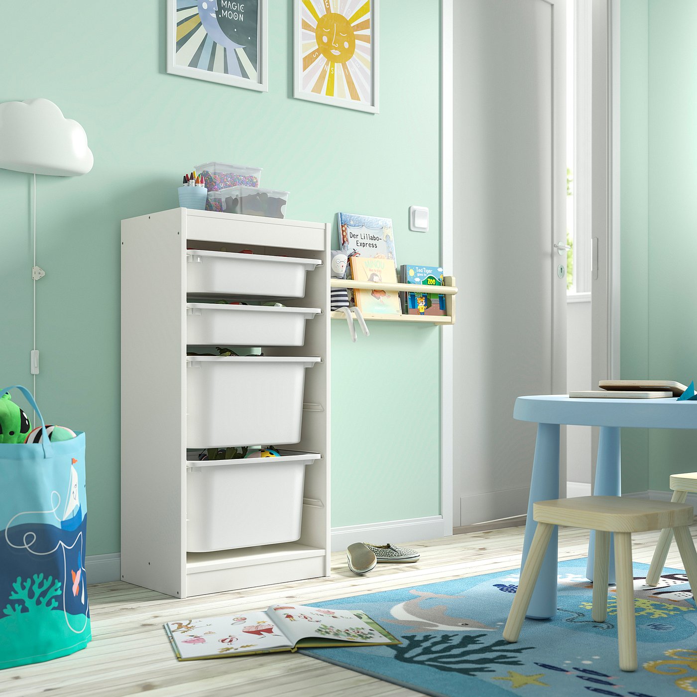 TROFAST トロファスト 収納コンビネーション, ホワイト/ホワイト