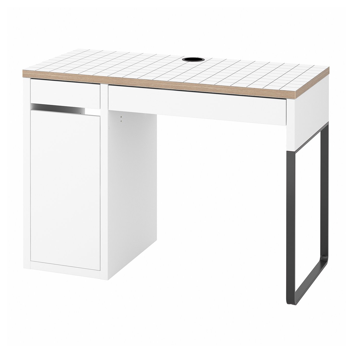 MICKE desk, white/anthracite, 413/8x195/8