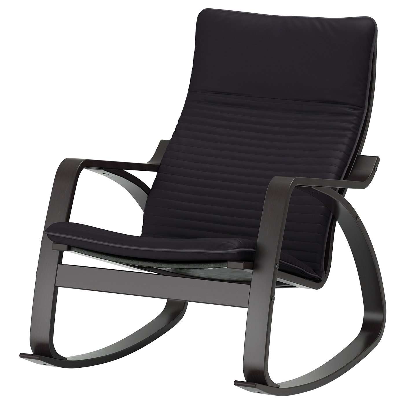 POÄNG rocking chair, black-brown/Knisa black - IKEA