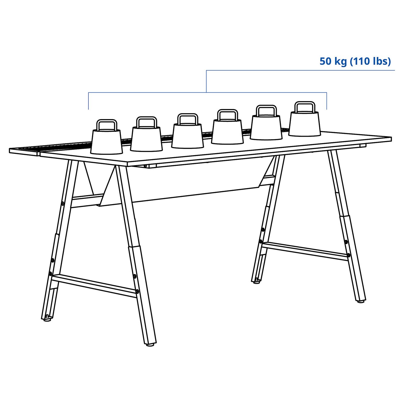 UTESPELARE gaming desk, black, 63x311/2