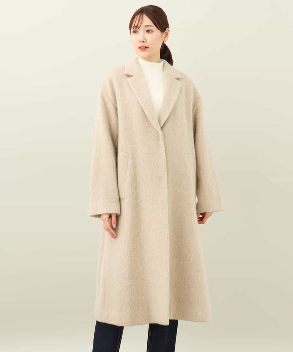 モヘヤループカットシャギー ロングチェスターコート(チェスターコート