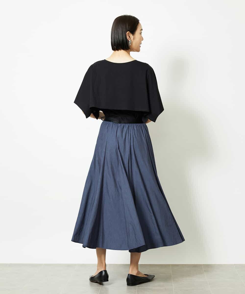 シャンブレーデニムフレアスカート(ミモレ丈スカート) | MICHEL KLEIN