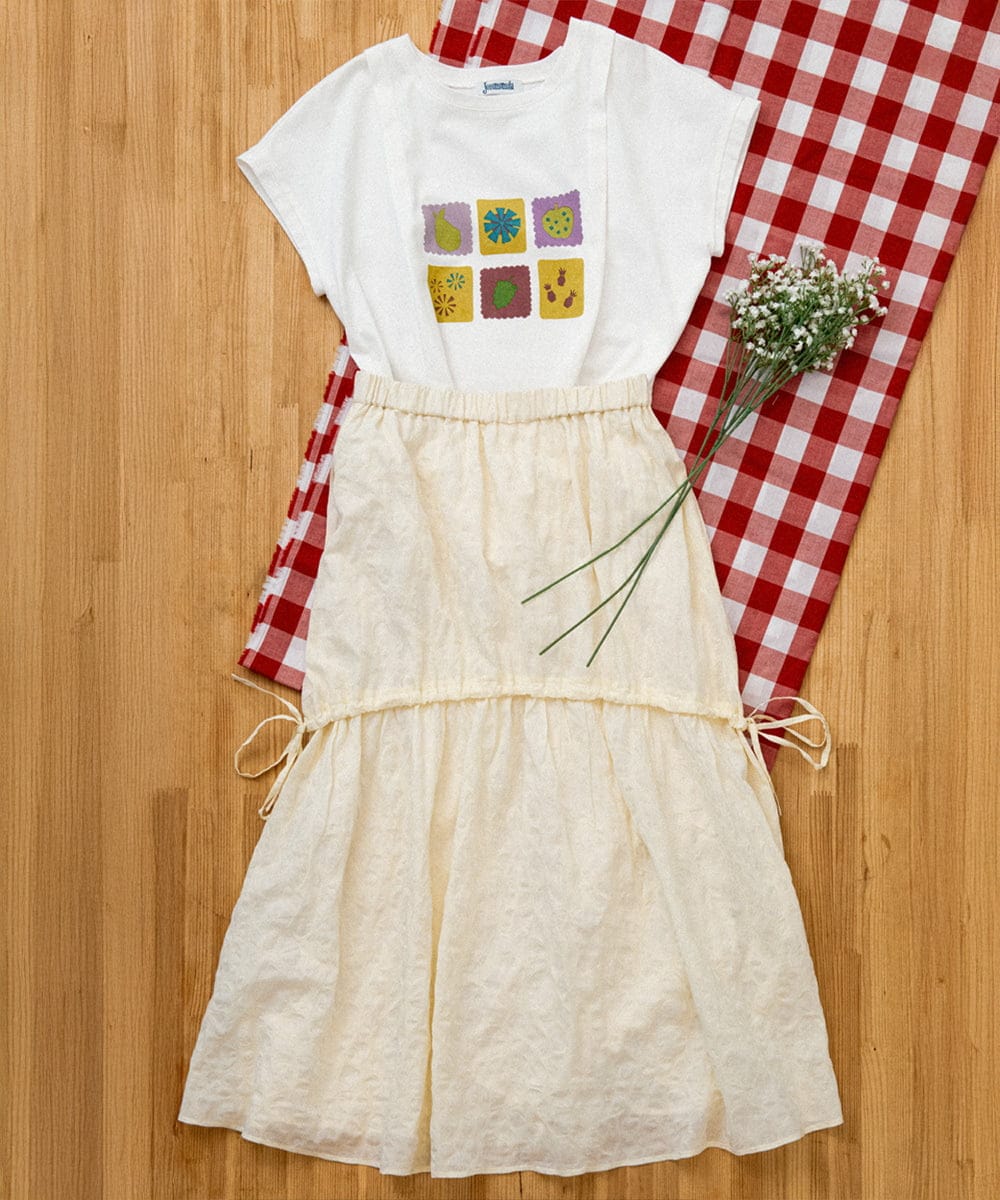 ランダムドットリップルフレアスカート(ロング・マキシ丈スカート