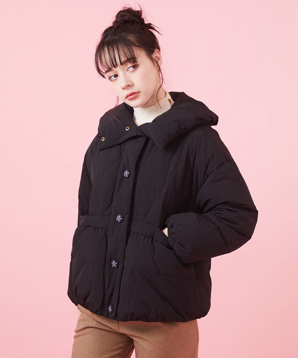 ナイロンワッシャーショートダウンジャケット(ダウンジャケット