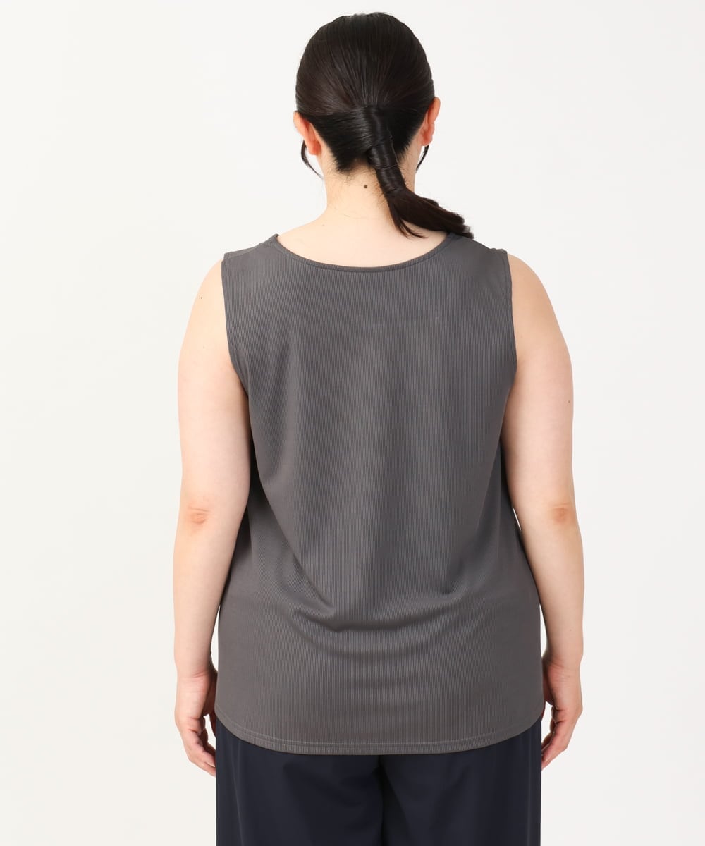 大きいサイズ/接触冷感】スクエアネックタンクトップ(タンクトップ