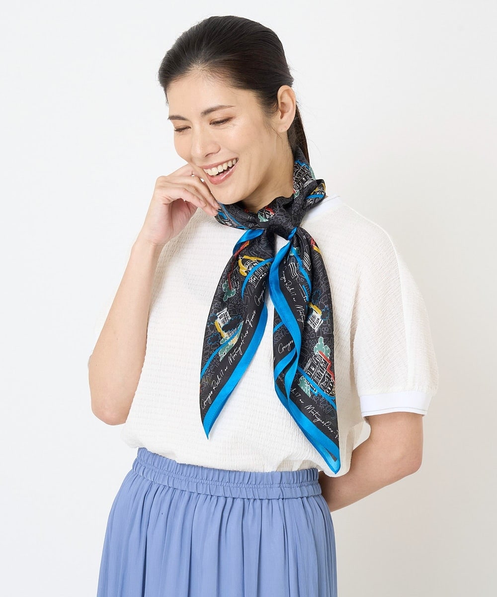 PARIS MAPシルクスカーフ(ストール・マフラー・スヌード) | GEORGES