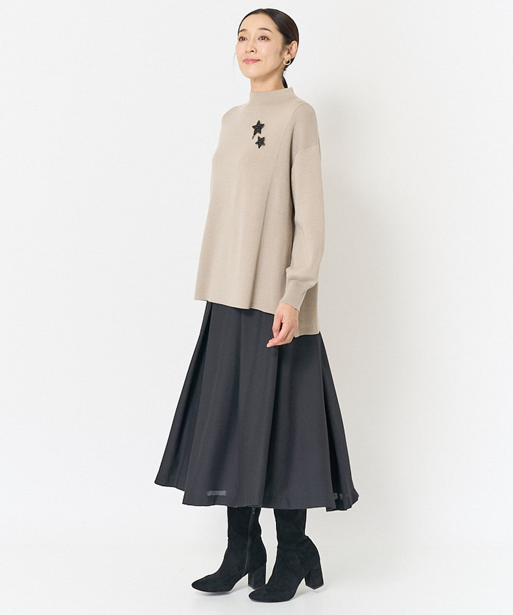 イレギュラーAラインタックスカート(ミモレ丈スカート) | GEORGES RECH