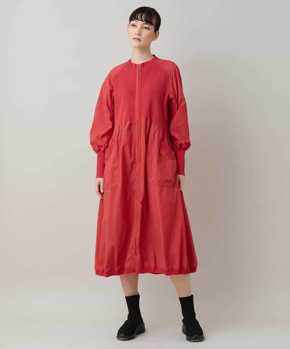 ギャザーデザインワンピース/洗える(ワンピース) | TRUNK HIROKO