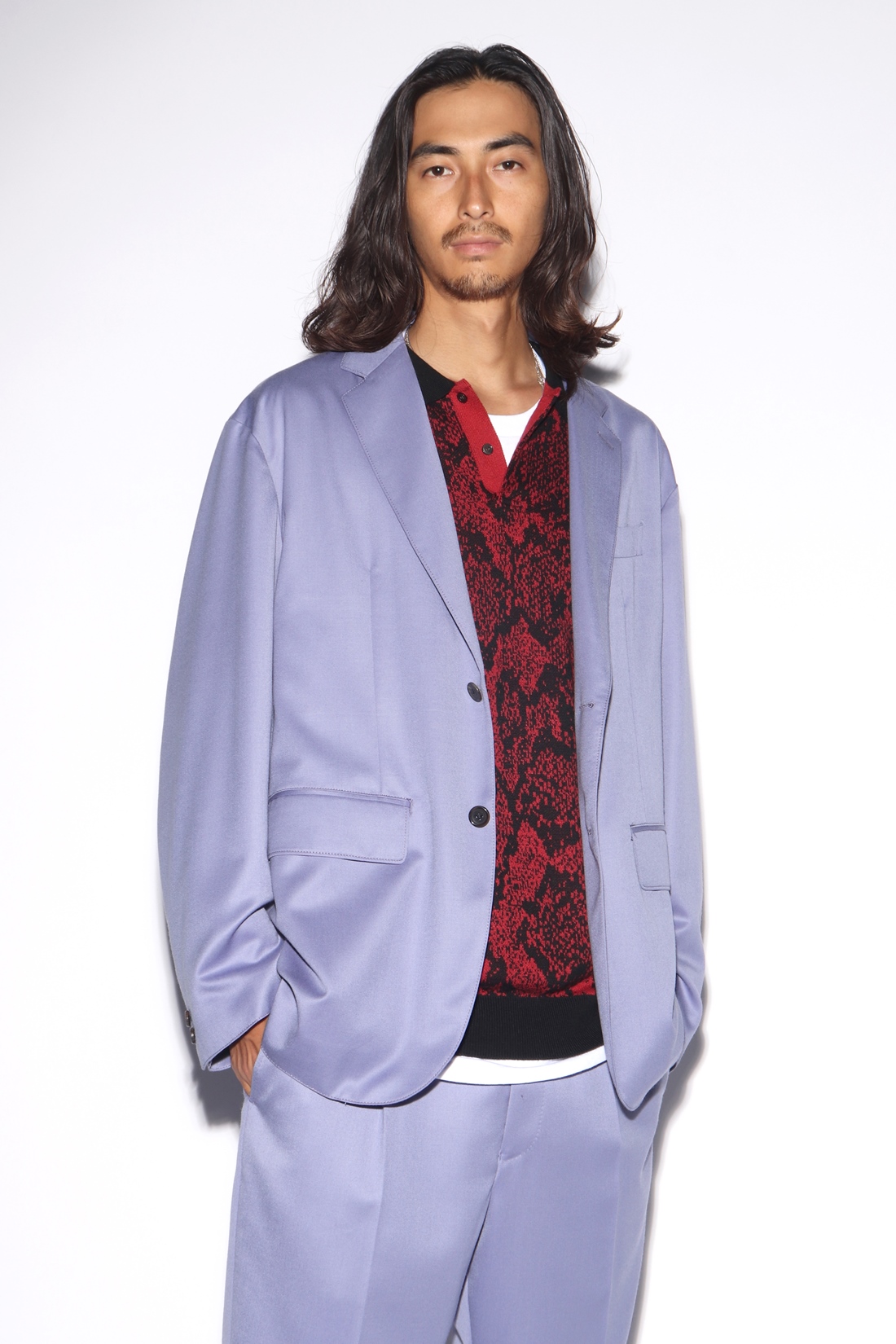 WACKO MARIA/PLEATED TROUSERS（TYPE-2）（PURPLE）［ワンタック