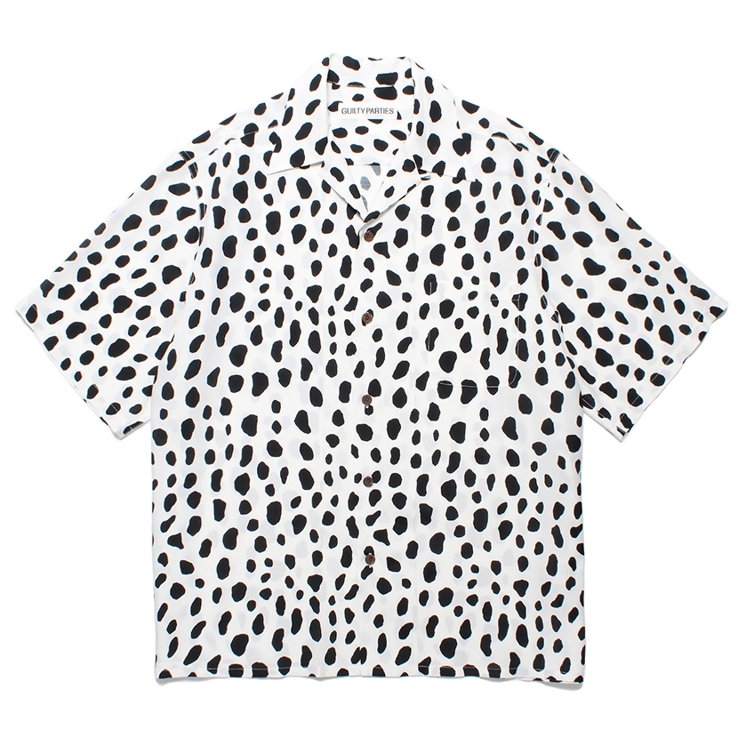 WACKO MARIA/LEOPARD HAWAIIAN SHIRT（WHITE）［レオパードハワイアン