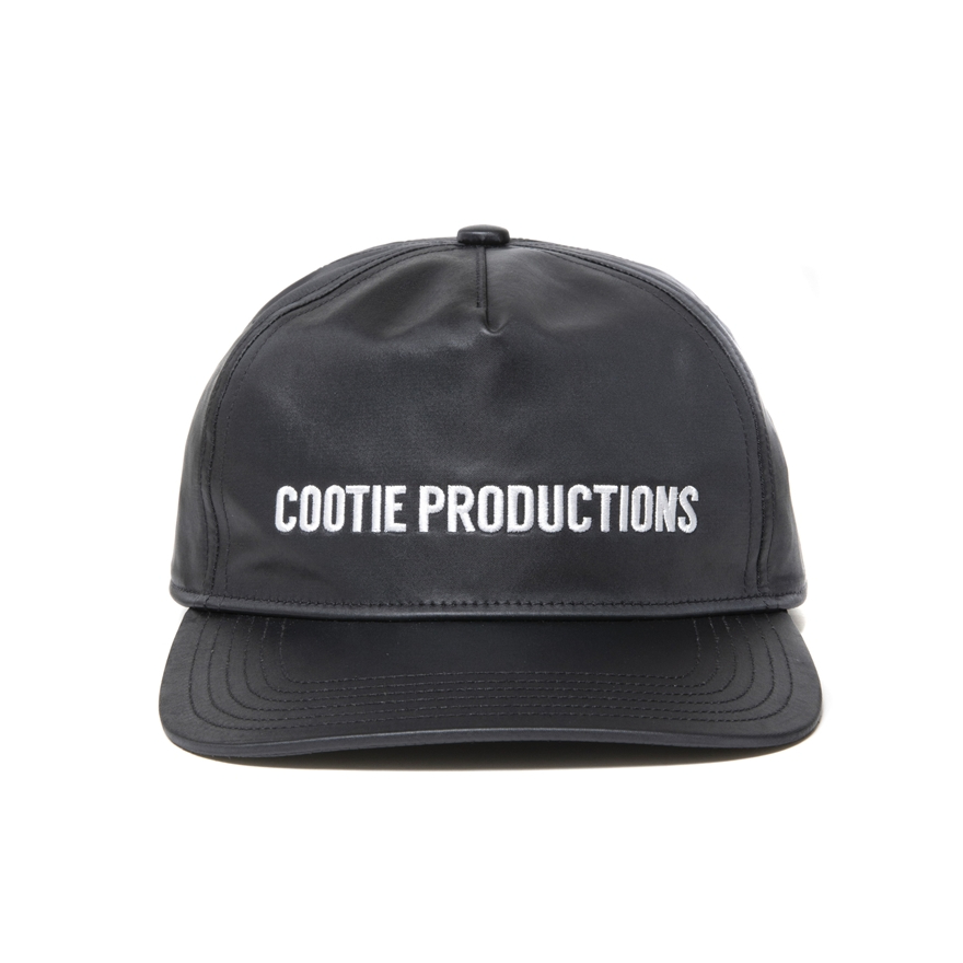 COOTIE PRODUCTIONS/Damp Coated Satin 5 Panel Cap（Black/White）［5
