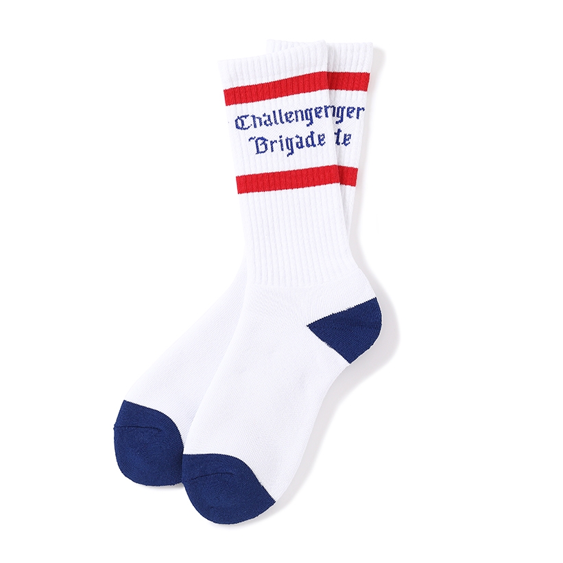 CHALLENGER/CLASSIC LOGO SOCKS（WHITE）［クラシックロゴソックス-25