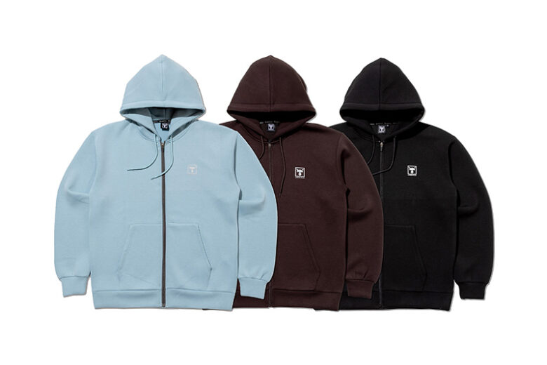 JERSEY ZIP UP LOGO HOODIE/ジャージージップアップロゴフーディ