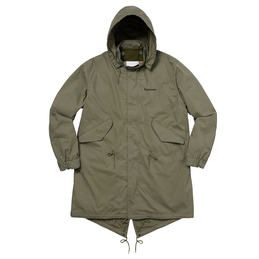 Cotton Green/Black Supreme Akira Fishtail Parka