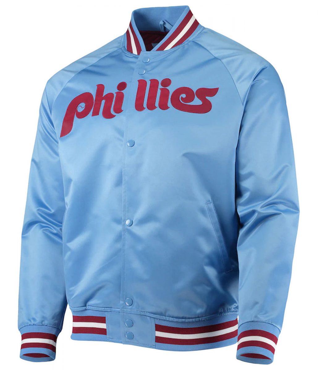 Full-Snap Raglan Lightweight Satin Philadelphia Phillies Jacket