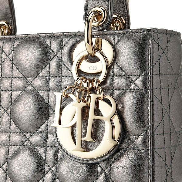 レディ ディオール MY ABCDIOR バッグ スモール メタリック ガンメタル