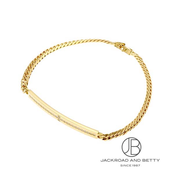 K18 6面 ダブル 16g 20cm ダイヤ ブレスレット[] Diamonds Gold Chain