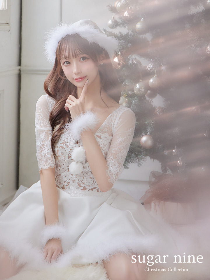 サンタセール！】刺繍レースフレアサンタ【sugar nine サンタコス 4点