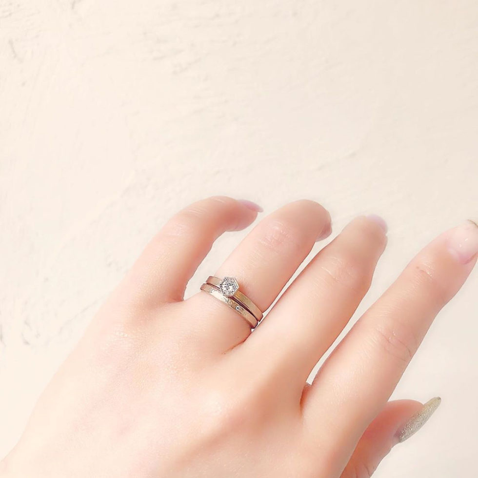 AbHeri – アベリ 婚約指輪/シャンパンゴールド【シックス】 | アベリ