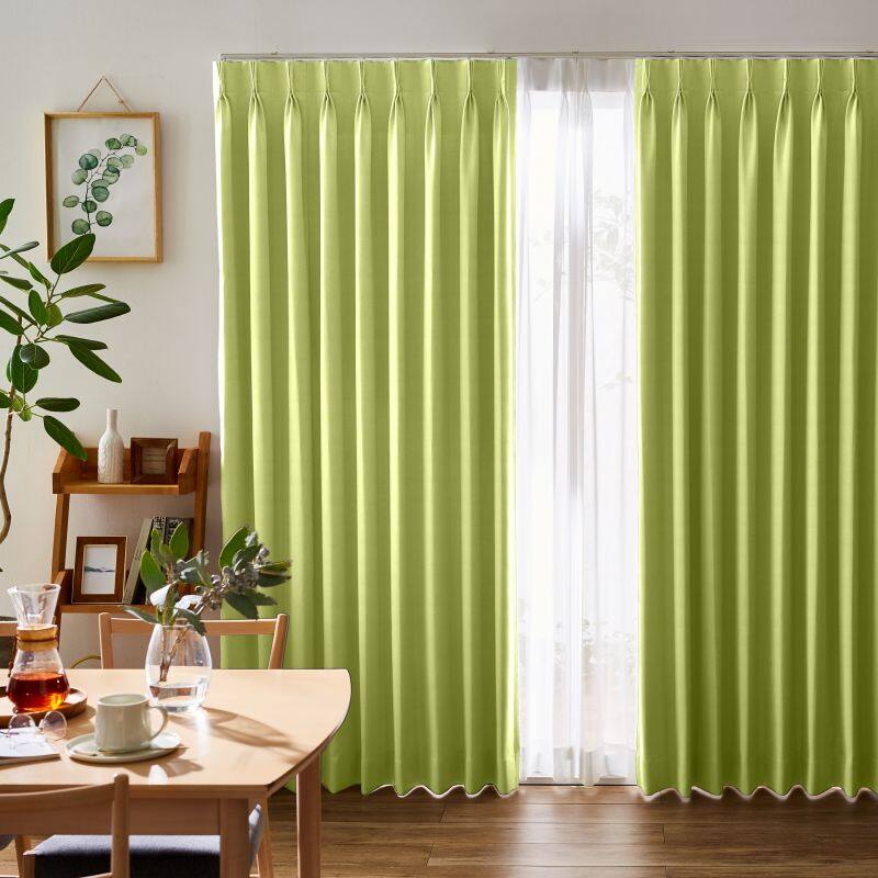 ツル カーテン JD-67212R ライトイエロー ｜ジャストカーテン