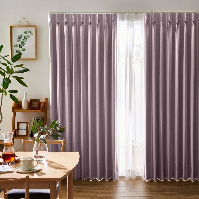 タフタストライプ カーテン JE-92657 パープル ｜ジャストカーテン
