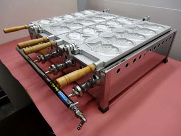 たい焼き機 5匹x2連 白