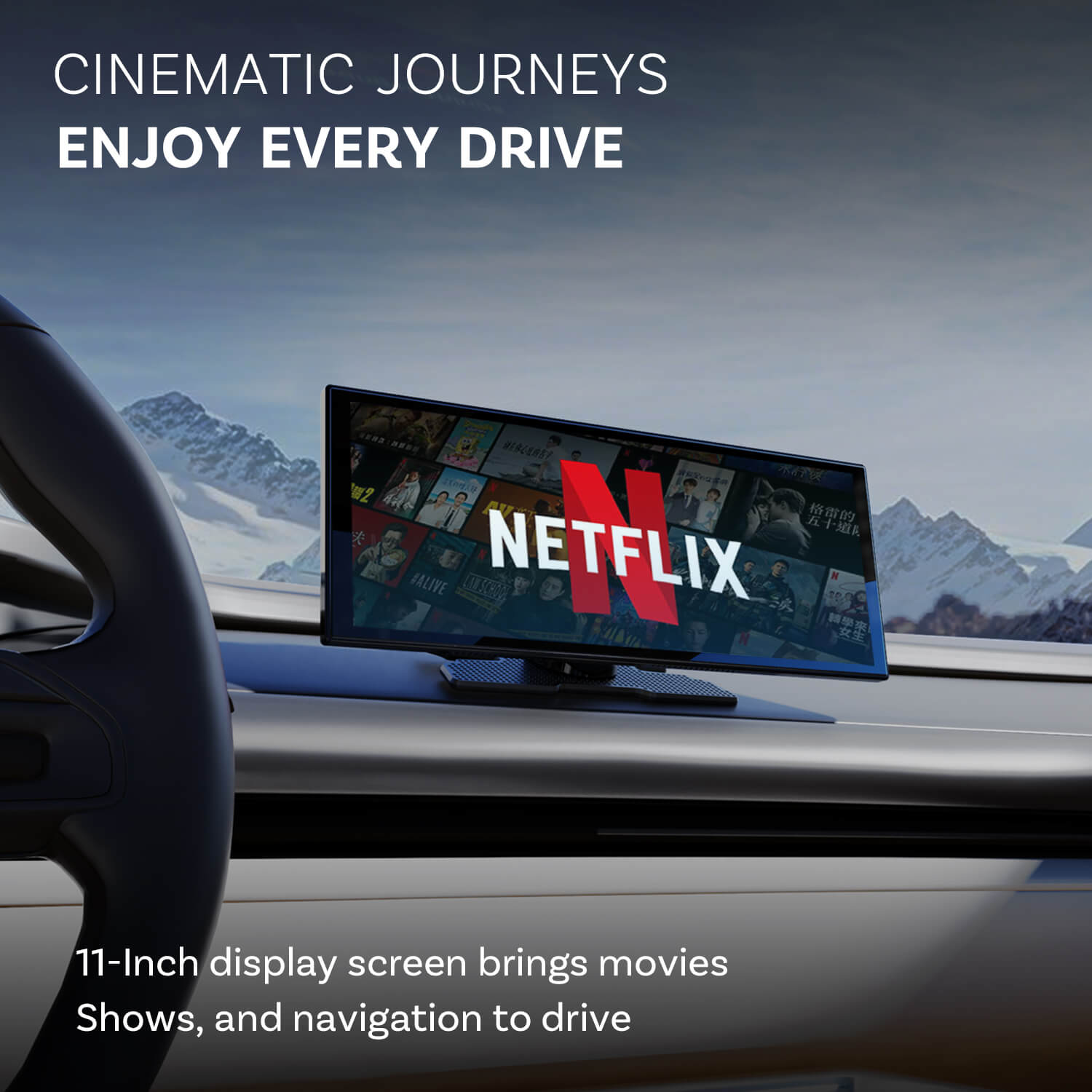 Ottocast Universal 11.4 Inch Car Screen Plug and Play Dashboard