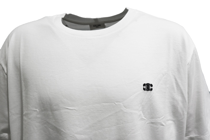 セリーヌ トリオンフ刺繍 ワンポイント 半袖Tシャツ | アウトレット
