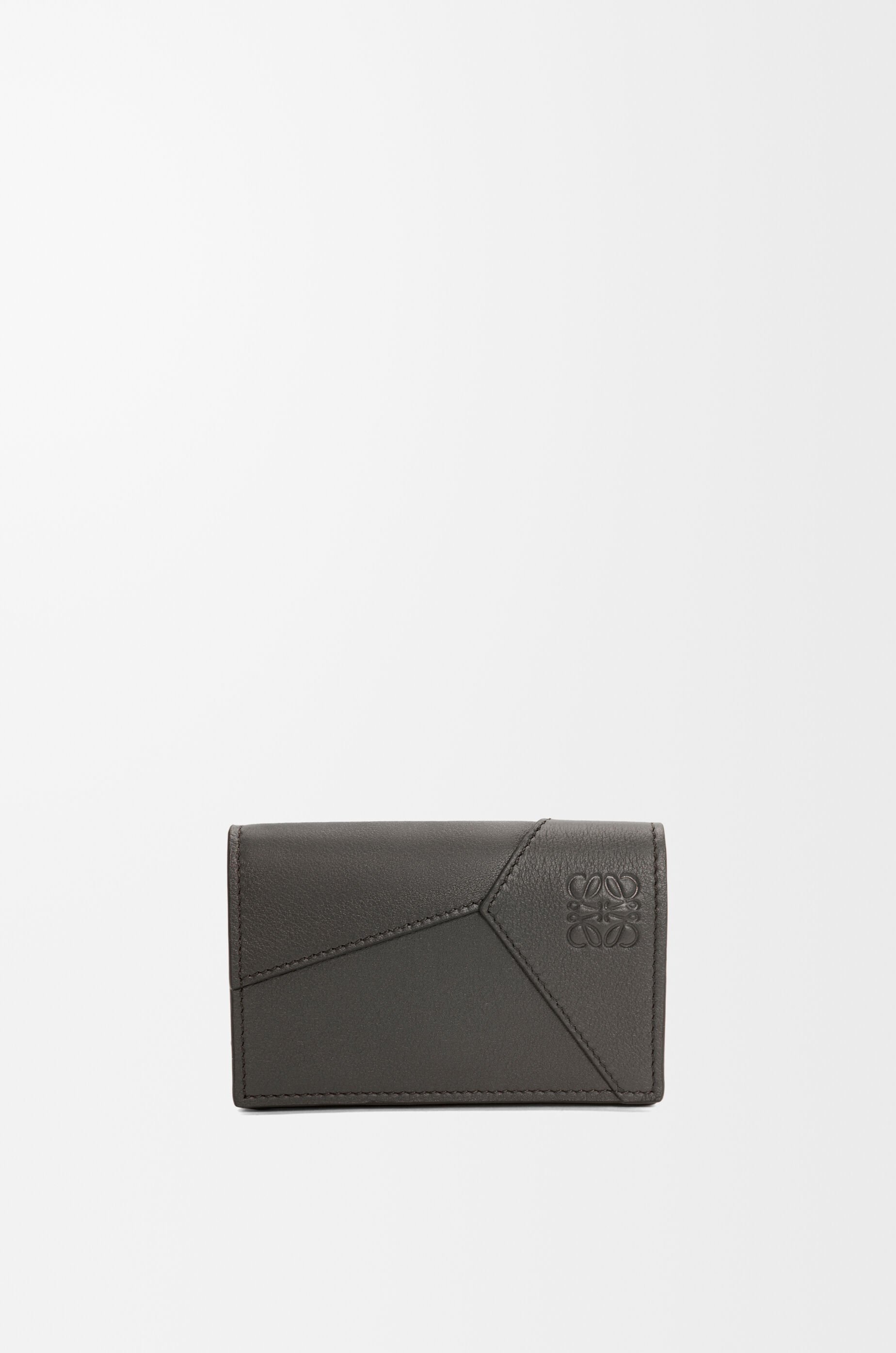 Puzzle business cardholder in classic calfskin Grey - LOEWE USA